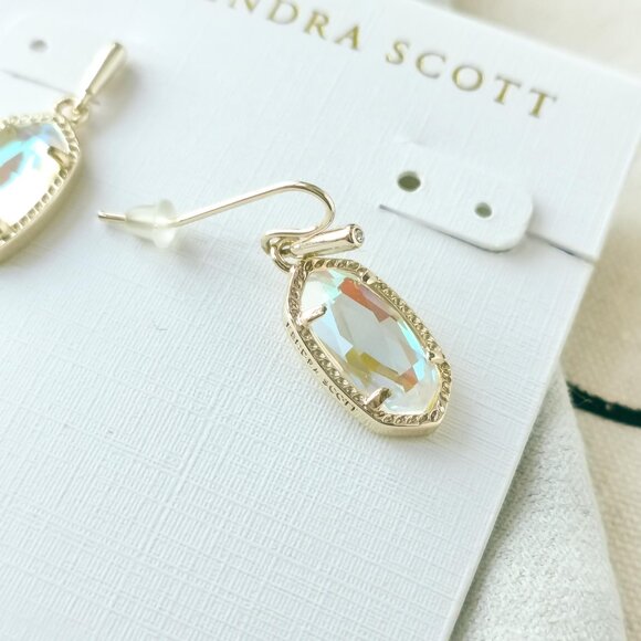 Kendra Scott Drop Earrings - Lee - Dichroic Glass Gold - Picture 3 of 3